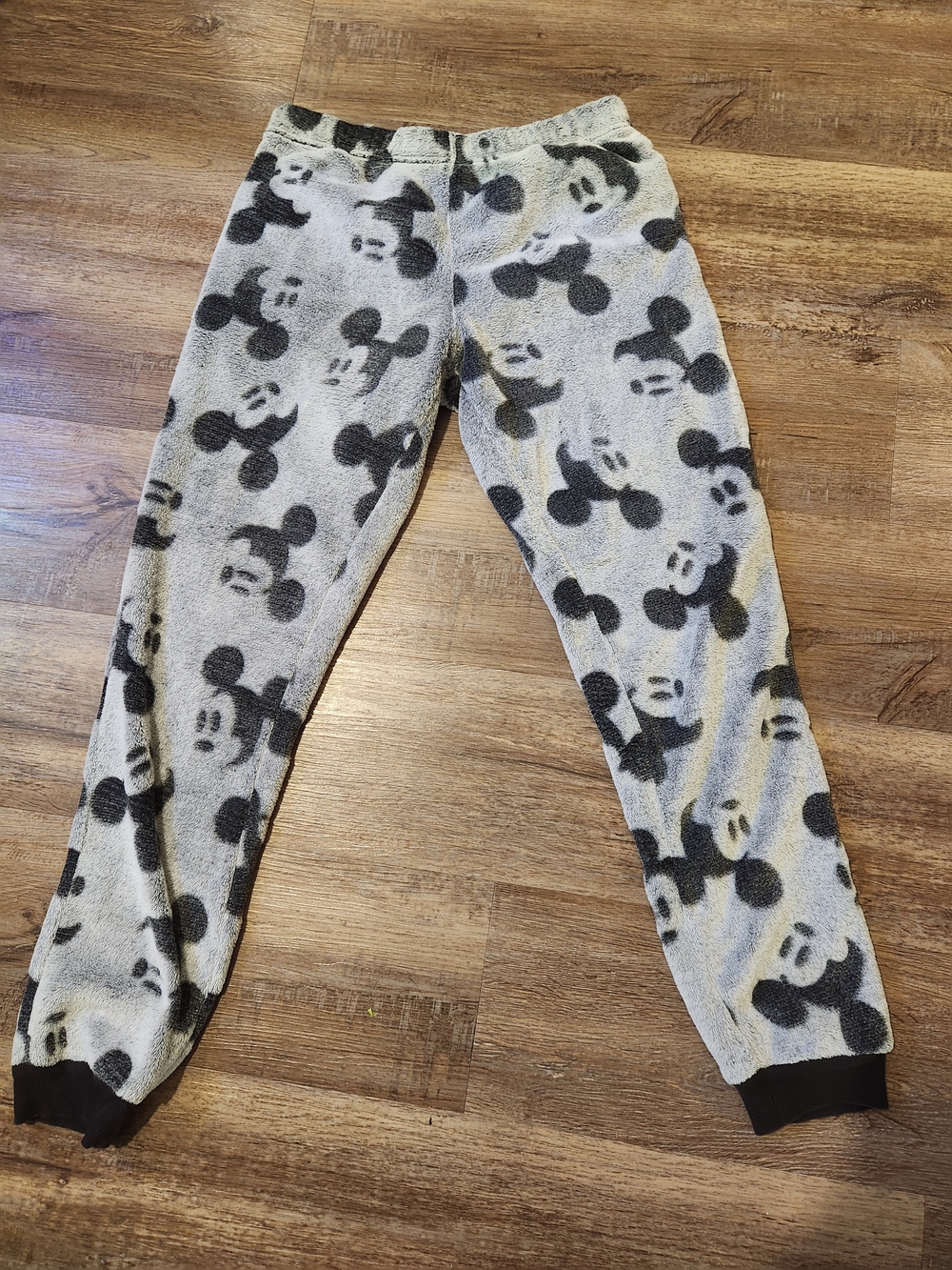 Disney Gray and Black Mickey Mouse Fleece Joggers